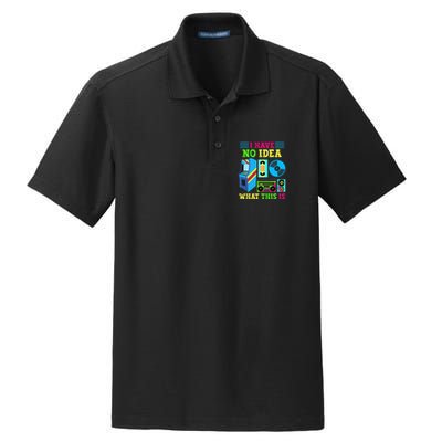 I Have No Idea What This Is 70s 80s 90s Themed Collection Dry Zone Grid Polo