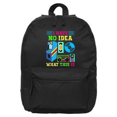 I Have No Idea What This Is 70s 80s 90s Themed Collection 16 in Basic Backpack