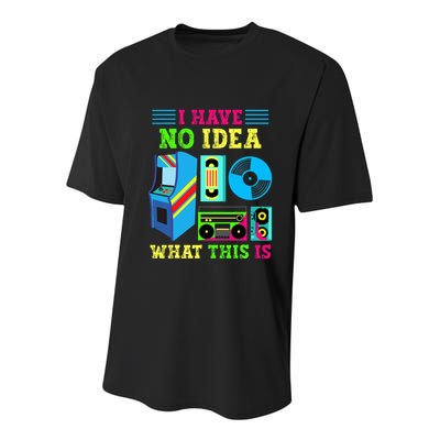 I Have No Idea What This Is 70s 80s 90s Themed Collection Youth Performance Sprint T-Shirt