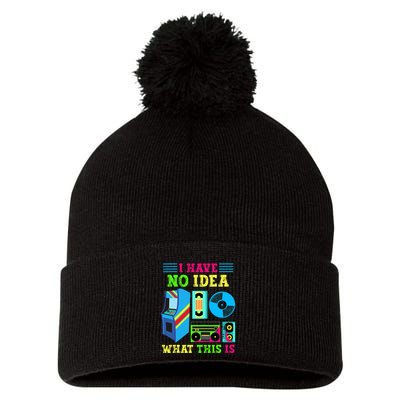 I Have No Idea What This Is 70s 80s 90s Themed Collection Pom Pom 12in Knit Beanie