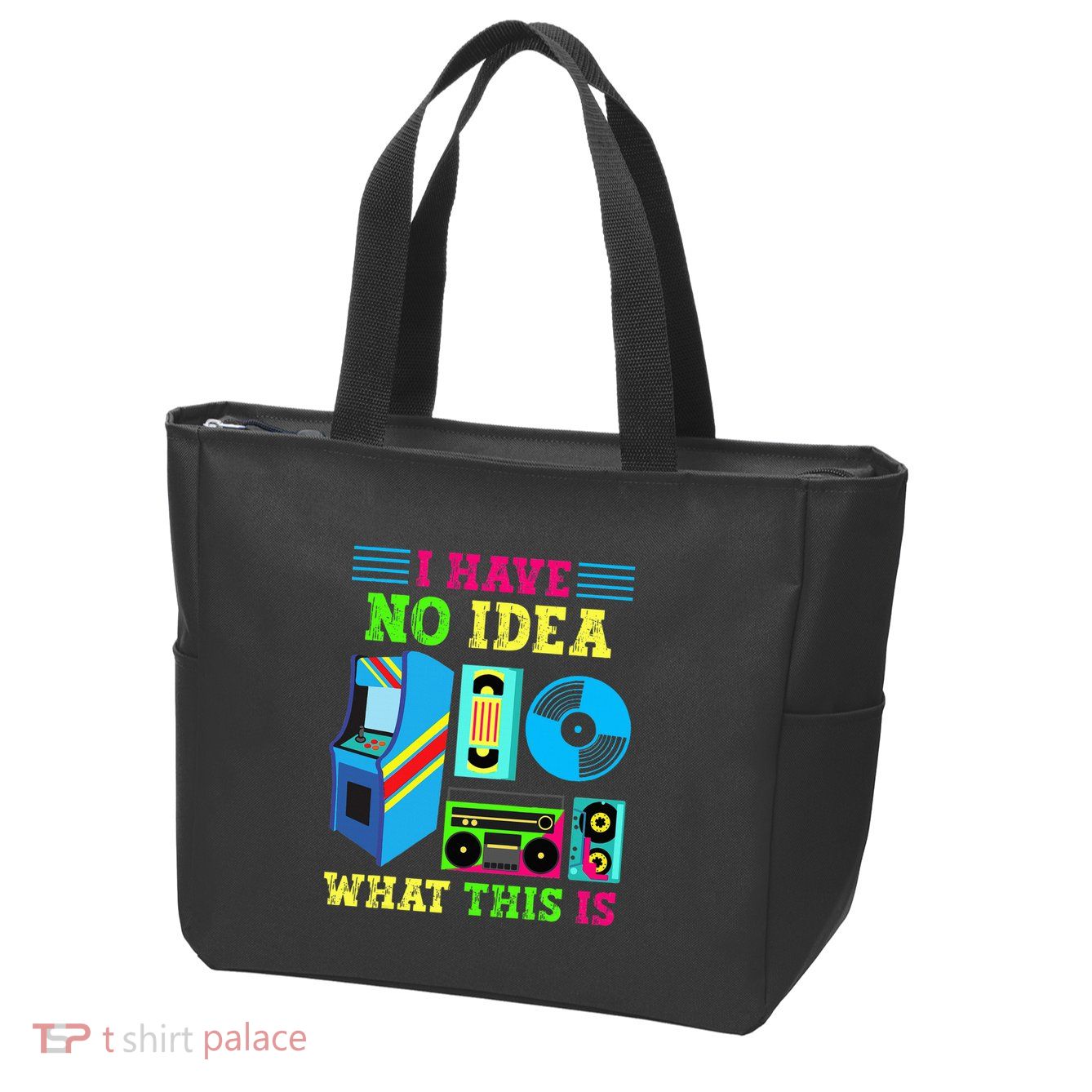 I Have No Idea What This Is 70s 80s 90s Themed Collection Zip Tote Bag