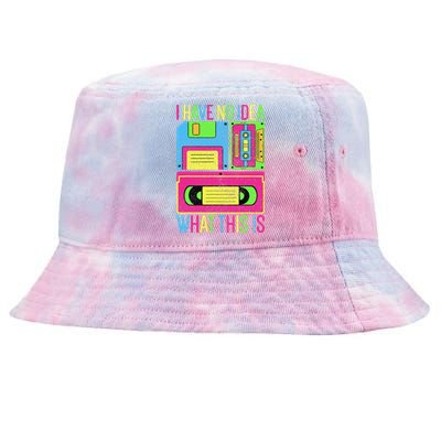 I Have No Idea What This Is 70s 80s 90s Outfit Tie-Dyed Bucket Hat