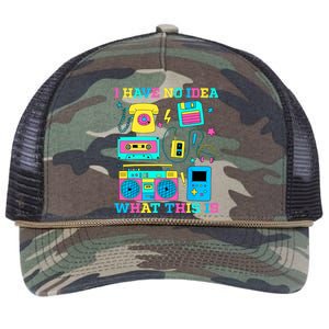 I Have No Idea What This Is 70s 80s 90s Outfit Retro Rope Trucker Hat Cap