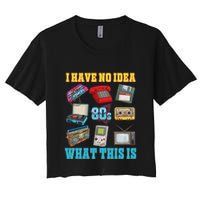 I Have No Idea What This Is 70s 80s 90s Theme Crop Top