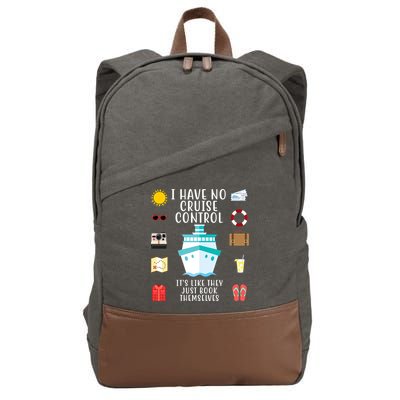 I Have No Cruise Control Funny Cotton Canvas Backpack