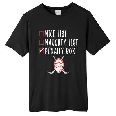 Ice Hockey Naughty List Funny Ice Hockey Player Christmas Funny Gift Tall Fusion ChromaSoft Performance T-Shirt