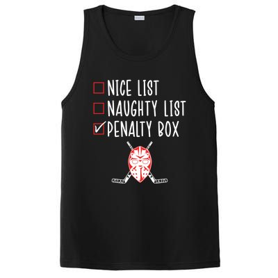 Ice Hockey Naughty List Funny Ice Hockey Player Christmas Funny Gift PosiCharge Competitor Tank