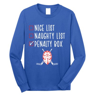 Ice Hockey Naughty List Funny Ice Hockey Player Christmas Funny Gift Long Sleeve Shirt