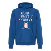 Ice Hockey Naughty List Funny Ice Hockey Player Christmas Funny Gift Premium Hoodie