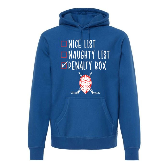 Ice Hockey Naughty List Funny Ice Hockey Player Christmas Funny Gift Premium Hoodie