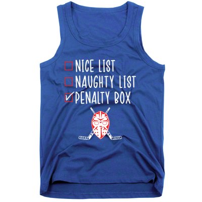 Ice Hockey Naughty List Funny Ice Hockey Player Christmas Funny Gift Tank Top