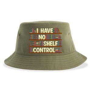 I Have No Shelf Control Book Lover Reading Bookworm Library Gift Sustainable Bucket Hat