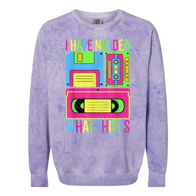 I Have No Idea What This Is Men Women 70s 80s 90s Outfit Colorblast Crewneck Sweatshirt