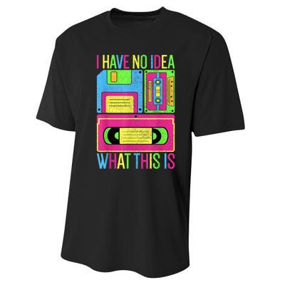 I Have No Idea What This Is Men Women 70s 80s 90s Outfit Performance Sprint T-Shirt