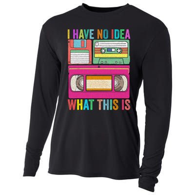 I Have No Idea What This Is 70s 80s 90s Outfit Men Women Kids Cooling Performance Long Sleeve Crew