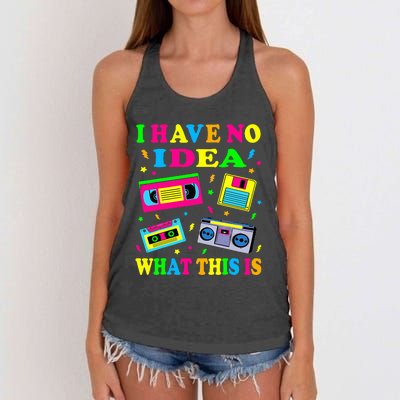 I Have No Idea What This Is Women 70s 80s 90s Women's Knotted Racerback Tank