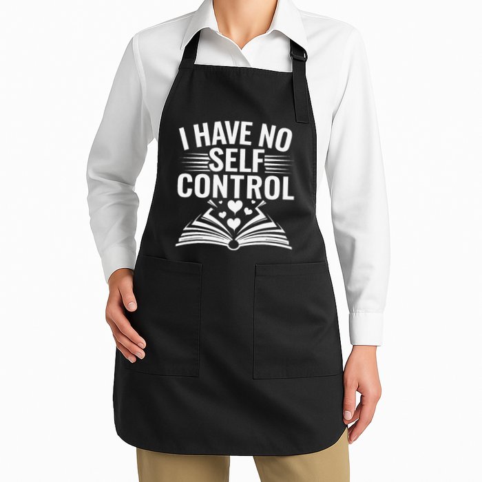 I Have No Shelf Control Funny Read Book Reading Librarian Full-Length Apron With Pockets