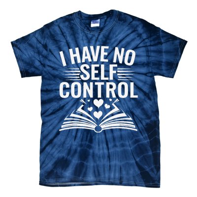 I Have No Shelf Control Funny Read Book Reading Librarian Tie-Dye T-Shirt