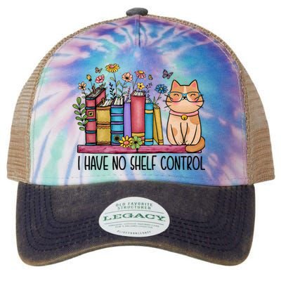 I Have No Shelf Control Literature Library Book Cat Lovers Legacy Tie Dye Trucker Hat