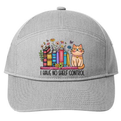 I Have No Shelf Control Literature Library Book Cat Lovers 7-Panel Snapback Hat