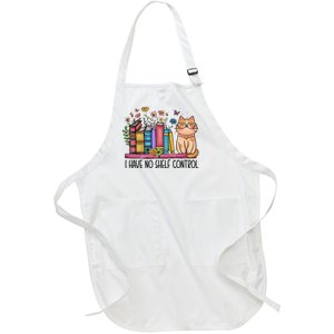 I Have No Shelf Control Literature Library Book Cat Lovers Full-Length Apron With Pockets