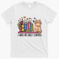 I Have No Shelf Control Literature Library Book Cat Lovers T-Shirt