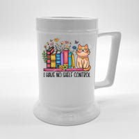 I Have No Shelf Control Literature Library Book Cat Lovers Beer Stein