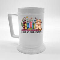 I Have No Shelf Control Literature Library Book Cat Lovers Beer Stein