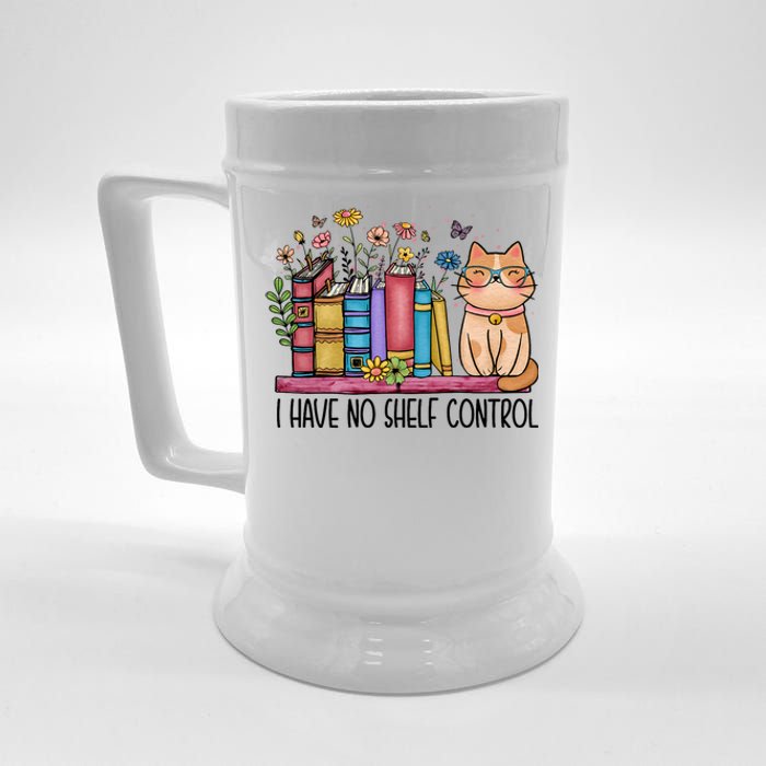 I Have No Shelf Control Literature Library Book Cat Lovers Beer Stein