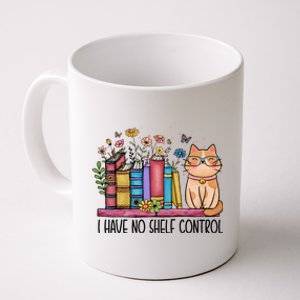 I Have No Shelf Control Literature Library Book Cat Lovers Coffee Mug