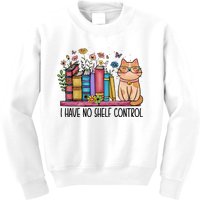 I Have No Shelf Control Literature Library Book Cat Lovers Kids Sweatshirt