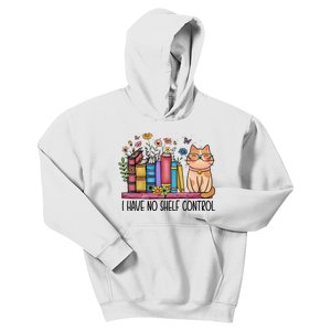 I Have No Shelf Control Literature Library Book Cat Lovers Kids Hoodie