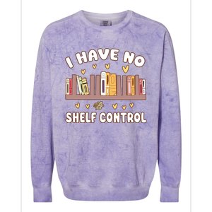 I Have No Shelf Control Funny Bookworm Colorblast Crewneck Sweatshirt