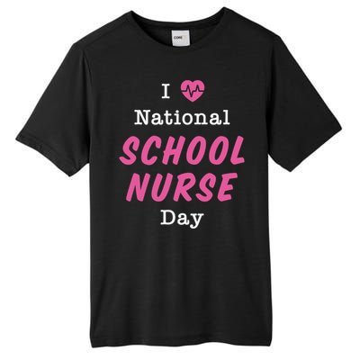 I Heart National School Nurse Day Gift Tall Fusion ChromaSoft Performance T-Shirt