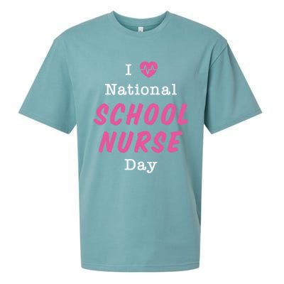 I Heart National School Nurse Day Gift Sueded Cloud Jersey T-Shirt