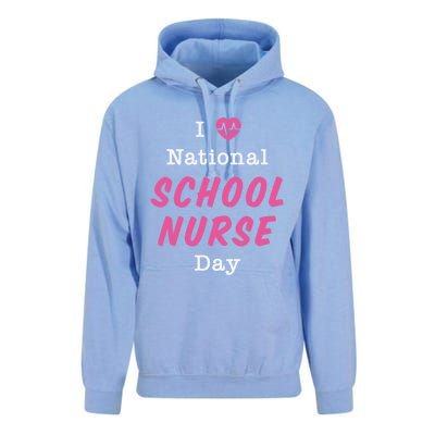 I Heart National School Nurse Day Gift Unisex Surf Hoodie