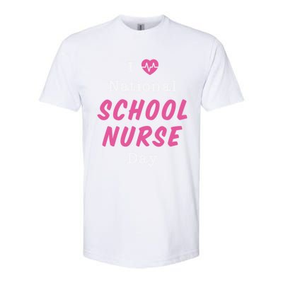 I Heart National School Nurse Day Gift Softstyle CVC T-Shirt