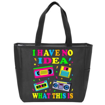 I Have No Idea What This Is 70s 80s 90s Outfit Zip Tote Bag