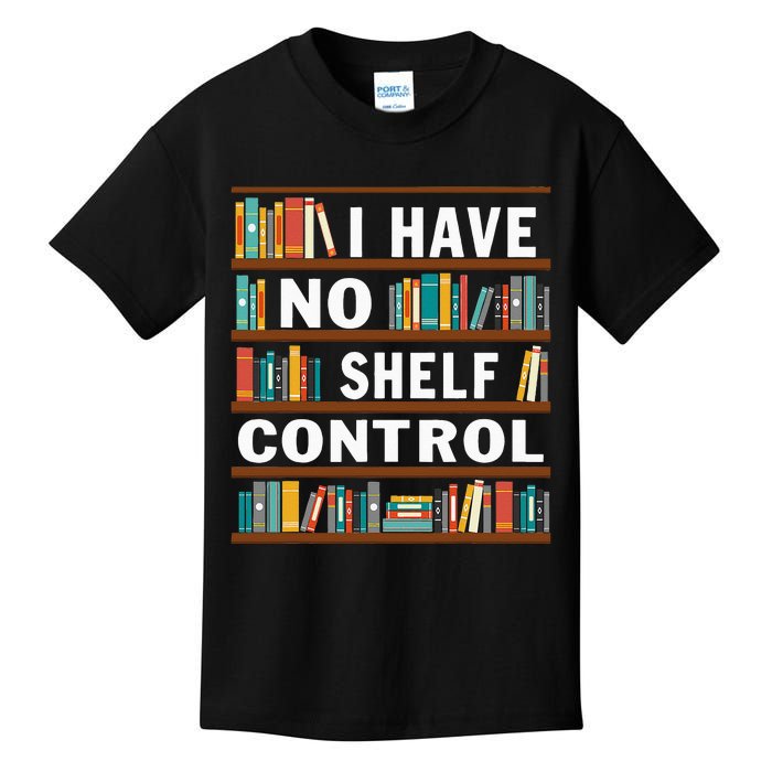 I Have No Shelf Control Funny Library Reading Lovers Kids T-Shirt