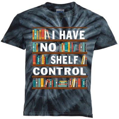 I Have No Shelf Control Funny Library Reading Lovers Kids Tie-Dye T-Shirt