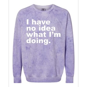 I Have No Idea What I'm Doing Funny Slogan Colorblast Crewneck Sweatshirt