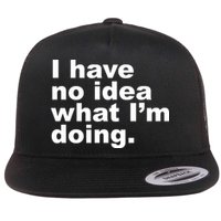 I Have No Idea What I'm Doing Funny Slogan Flat Bill Trucker Hat