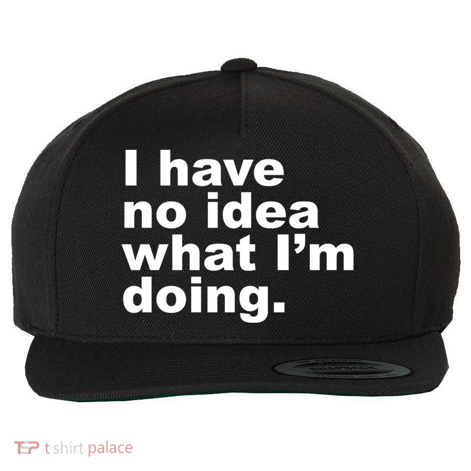 I Have No Idea What I'm Doing Funny Slogan Wool Snapback Cap