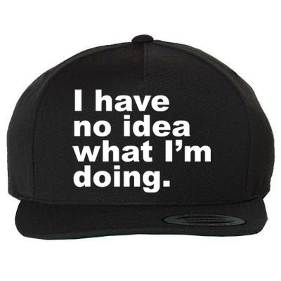 I Have No Idea What I'm Doing Funny Slogan Wool Snapback Cap