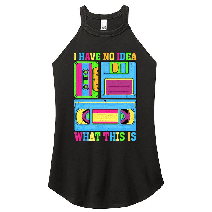 I Have No Idea What This Is 70s 80s 90s Outfit Women's Perfect Tri Rocker Tank