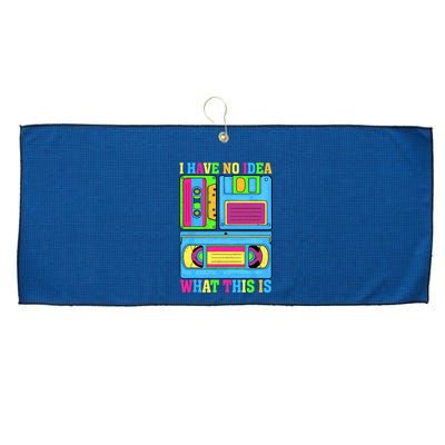 I Have No Idea What This Is 70s 80s 90s Outfit Large Microfiber Waffle Golf Towel