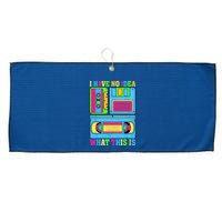 I Have No Idea What This Is 70s 80s 90s Outfit Large Microfiber Waffle Golf Towel