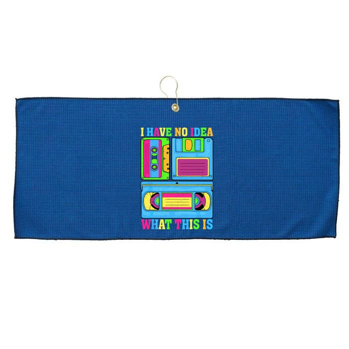 I Have No Idea What This Is 70s 80s 90s Outfit Large Microfiber Waffle Golf Towel
