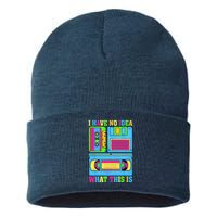 I Have No Idea What This Is 70s 80s 90s Outfit Sustainable Knit Beanie