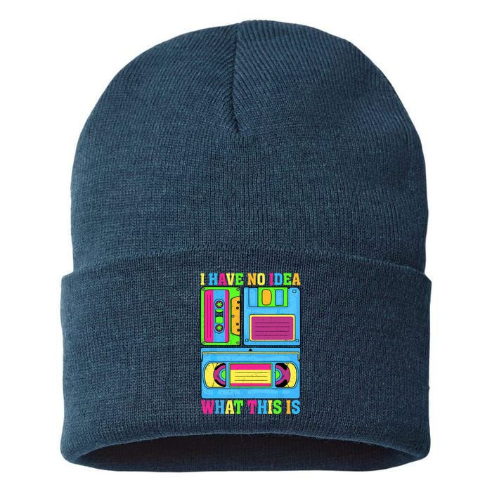I Have No Idea What This Is 70s 80s 90s Outfit Sustainable Knit Beanie